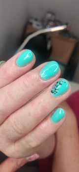 Teal Nails